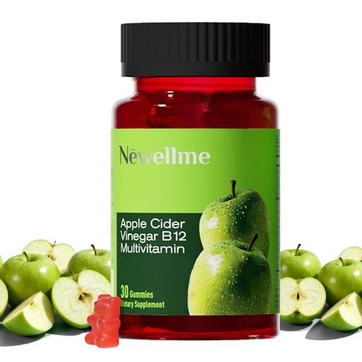[BRSREZAHCENRQ3T5] NEWELLME ACV Gummies with the Mother & B12 – Sugar-Free, Great-Tasting Vegan Gummies for Digestion, Metabolism & Daily Energy Support, 30 Count