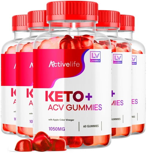 [BRSROCQCAF6BQF36] (5 Pack) ActivLife Keto ACV Gummies Advanced Formula, 300 Gummies for 5 Months
