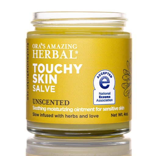 [BRSWIEAEC4FACA34] Touchy Skin Salve, Eczema Cream for Kids and Adults, Natural Sensitive Skin Treatment, Itch Cream, Calendula Ointment, Dry Skin Balm, Fragrance Free, Ora's Amazing Herbal, 4 oz