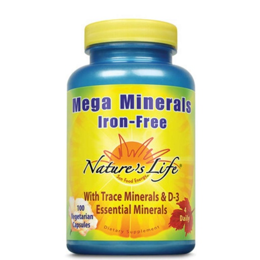 [BRSWIYT3PMMQK33E] Nature's Life Mega Minerals w/No Iron | 100 CT