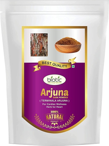 [BRSW2GL4BAHAM33A] Astha Biotic Natural Arjuna Bark Powder (Terminalia Arjuna) - 200 g. | Herbal Powder for The Heart
