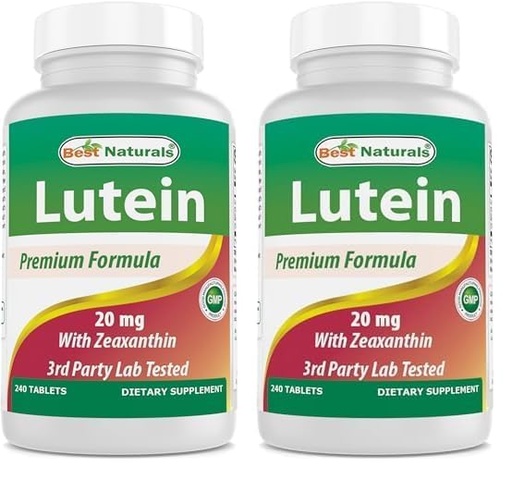 [BRSRGFI7CMCRAD34] Best Naturals Lutein 20 mg with Zeaxanthin- 240 Tablets (Pack of 2)