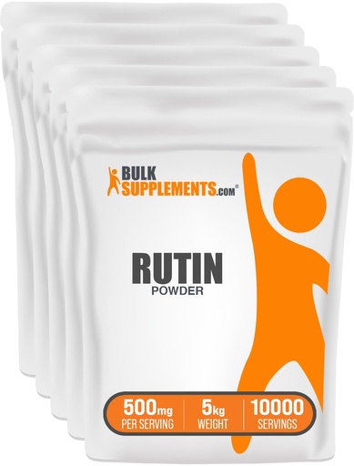 [BRSWIAY5OYBAICLG] BulkSupplements.com Rutin Powder - Antioxidant Support, Vitamin Supplement - 500mg per Serving, 1kg (2.2 lbs) (Pack of 5)
