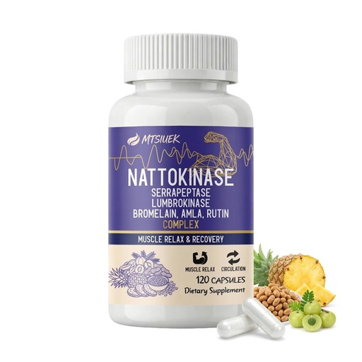 [BRSRGGAEOB4BM3QV] Nattokinase 4000 FU & Serrapeptase 120000 SPU Supplement, Proteolytic Enzyme Complex with Bromelain, Amla，Curcumin, Rutin, Supports Cardiovascular Health & Joint Comfort, 120 Capsules