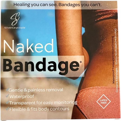 [BRSRO2YZAEHBODY7] Naked Bandage - Keep Cuts Scrapes Burns & Tattoos Moist - Breathable & Transparent - Monitor Healing - Pain Free Removal - Water & Sweat Resistant - Seals Out Dirt - (4) 4in x 4in Sheets