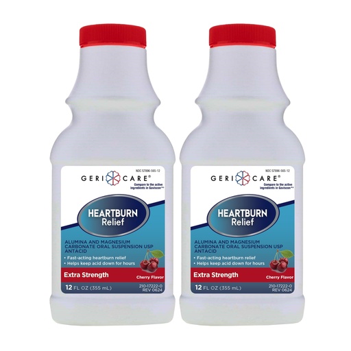 [BRSRAHYYAV4AIYAU] GeriCare Heartburn Relief and Acid Reflux Oral Suspension Medicine | Effective Antacid for GERD Relief and Heartburn | Alternative to Maalox Liquid, and Mylanta (2 Pack)