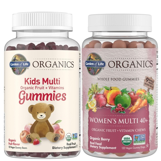 [BRSROBQCCV6RAC32] Garden of Life Organics Kids Gummy Vitamins - Fruit - Certified Organic & Organics Women 40+ Gummy Vitamins - Berry