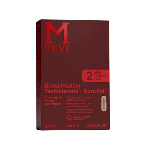 [BRSREFAYCMGWCGYY] Mdrive Boost and Burn Testosterone Booster and Fat Burner for Men, Energy, Strength, Stress Relief, KSM-66 Ashwagandha, Advantra Z, Chromax, 30 Capsules
