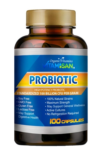 [BRSW2ZT3O4PWOYD2] VITAMISAN Probiotics for Women, Probiotics for Men and Adults, Natural, Shelf Stable Probiotic Probiotic Supplement with Organic Prebiotic, Acidophilus Probiotic 100 caps