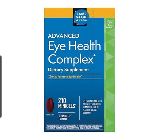 [BRSREBICCMAWGYI2] Advanced Eye Health Complex Minigels (210 Servings.) Nutritional Vision Support with Key Antioxidants and Zinc