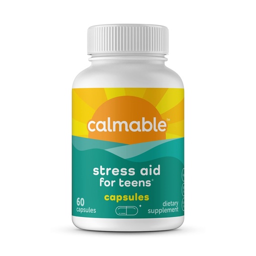 [BRSRMAQNCQJRYADX] Stress Relief Aid for Teens - Vegan - Pyridoxine B6, L-Theanine - Vitamin Dietary Supplement - 60 Capsules