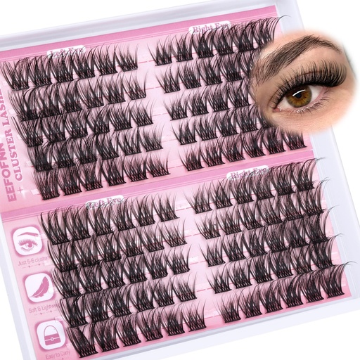 [BRSRAEDYBYMA4ELU] Wispy Lash Clusters Natural Eyelash Clusters C Curl Cluster Eyelash Extensions Cat Eye Lashes Clusters Spider Lahes Pestañas Postizas Naturales by Eefofnn (11-16 mm)