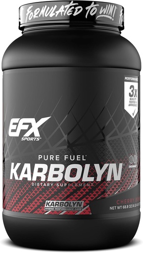 [BRSWGHY5BUIRQAAV] EFX Sports Karbolyn Fuel | Fast-Absorbing Carbohydrate Powder | Carb Load, Sustained Energy, Quick Recovery | Stimulant Free | 37 Servings (Cherry Bomb)