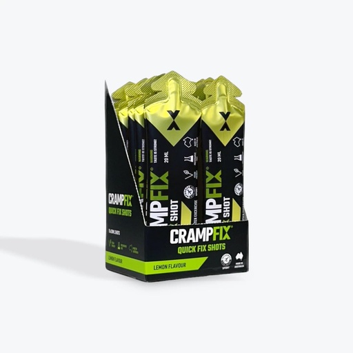 [BRSWGCYFBZYRYA3F] CRAMPFIX Sports Shot, Prevents and Relieves Muscle Cramps in Seconds, Easy Carry Sachets, 15 Pack, All Natural, Lemon