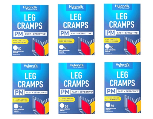 [BRSWIYATCUGREE3M] Hyland's Leg Cramps PM With Quinine Tablets 50 ea ( Pack of 6)