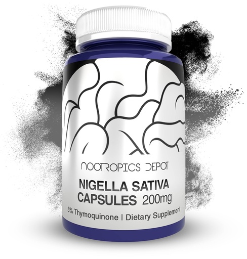 [BRSWGGQLPMFB62AU] Nootropics Depot Nigella Sativa Extract Capsules | 200mg | 120 Count | Minimum 5% Thymoquinone Content | Black Seed Oil Extract | Supports Brain Health, Memory, Liver Health, and Immune Function