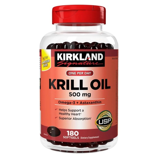 [BRSRAFIEAEBRUAD5] KIRKLAND Signature Krill Oil 500mg, 180 Softgels