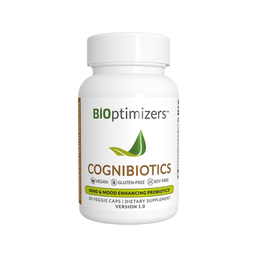 [BRSROFI6O4NRYDIY] BIOptimizers Cognibiotics Probiotic Brain Supplement - Helps Support Mood, Better Focus, Memory, Mental Clarity - 30 Capsules