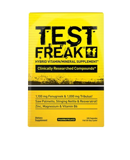 [BRSWGAYKDJ4AA3DF] PharmaFreak Test Freak Men's Performance Support Formula – Fenugreek, Tribulus and ZMA Complex – Strength, Stamina and Vitality for Men – 120 Capsules (30-Day Supply)