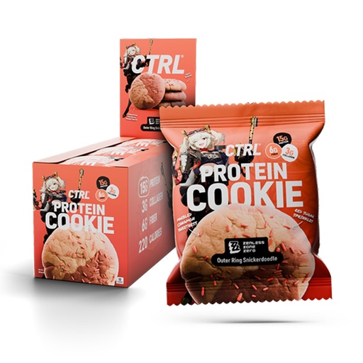 [BRSRGHYQB4AREEI2] Protein Cookie – Outer Ring Snickerdoodle Cookies – Low Calorie Snack with 15g Protein and 6g Fiber – Collagen Snack and High Protein Dessert – Individual Soft-Baked Cookie Snacks – 12 Pack
