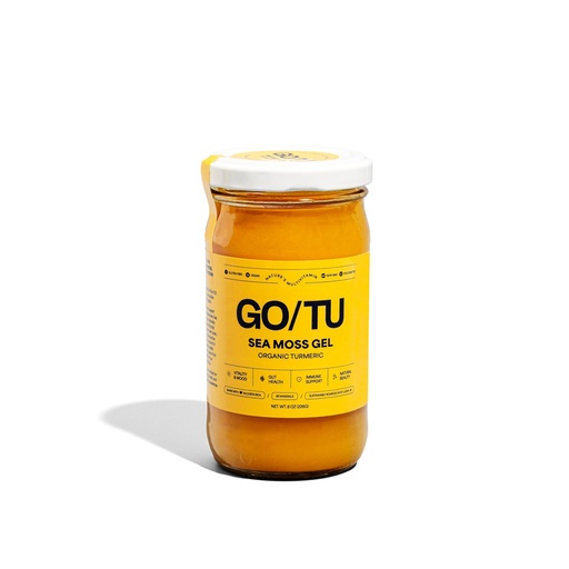 [BRSRA2YKOUBB4CIV] GO/TU Sea Moss Gel - Turmeric 8oz - Wildcrafted in St. Lucia, Made in Costa Rica, Ministry of Health Certified - Gut, Skin, Immunity Support, Energy Boost, Vegan, Non-GMO, No Preservatives