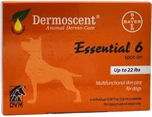 [BRSWIBT5AV6WEET2] Bayer Dermoscent 6 Spot On Skin Care for Small Dogs up to 22 lb Fish Oil Nutritional Supplements