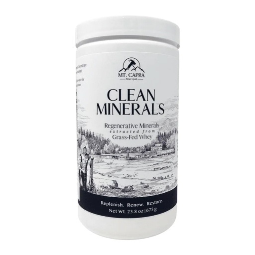 [BRSROYI5OUMBGC3F] Mt. Capra Clean Minerals | Regenerative Minerals Extracted from Grass-Fed Goat Whey, Over 1000 mg Potassium, 240 mg Calcium, Multimineral, Bioavailable, Easy to Digest | 30 Servings - 23.8 oz