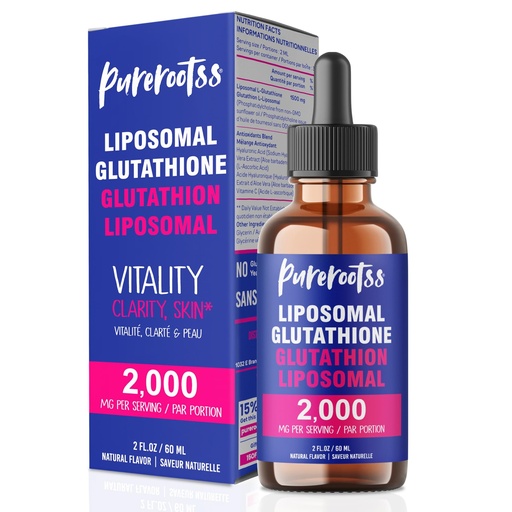[BRSRACD7CB7G2FLU] Liposomal Glutathione Liquid Supplement, 98% Absorption, with Vitamin C, L- Glutathione, 2 Fl Oz (Pack of 1)