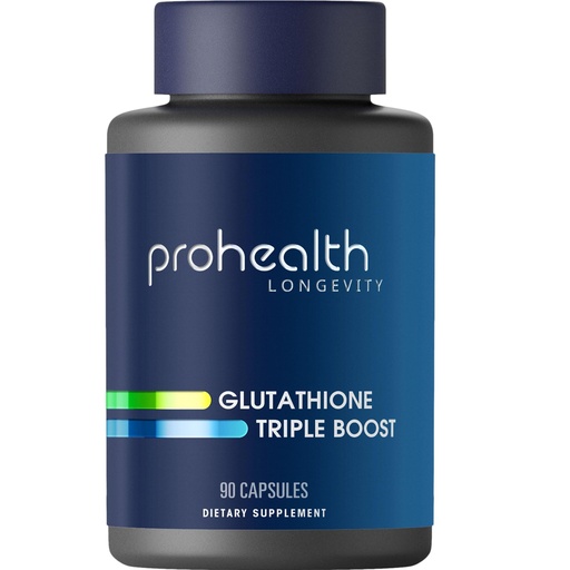 [BRSRECA6CAGWCDLK] ProHealth Glutathione Triple Boost. Master Antioxidant. Third-Party Triple Lab Tested. 90 Capsules