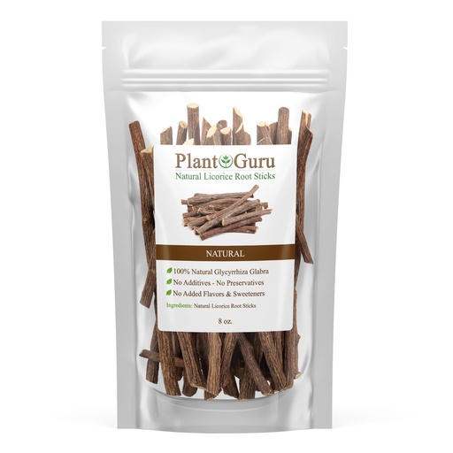 [BRSRGCQ3DJ5BOHIU] Licorice Root Chew Sticks (Mulethi) 8 oz. - Glycyrrhiza Glabra - Yashimadhu Dried Whole Natural Root from Turkey - Premium Herbal Botanical
