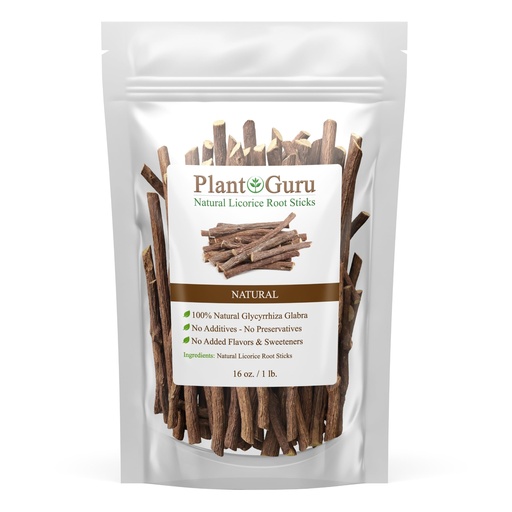 [BRSRGCQZCEPGKHI2] Licorice Root Chew Sticks (Mulethi) 1 lb. - Glycyrrhiza Glabra - Yashimadhu Dried Whole Natural Root from Turkey - Premium Herbal Botanical