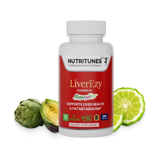 [BRSROAAPDJ7QOAY2] Liver Support Supplement–Supports Detox, Cleansing & Lipid Metabolism – with Bergacyn FF (Bergamot & Artichoke) – 30 LiverEzy Vegan Capsules