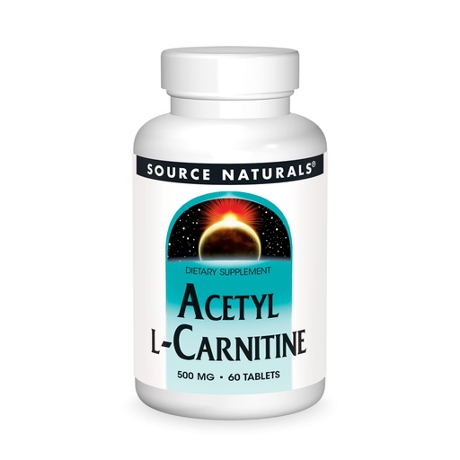 [BRSWIYQKAB5WKETE] Source Naturals Acetyl L-Carnitine 500mg, 60 Tablets