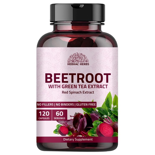 [BRSROZLYOEJQ2EI3] Beetroot Powder Capsules (120 Capsules) -1000 mg | Made with Organic Green Tea & Red Spinach Extract | Beetroot Powder Capsules | GMO Free, Gluten Free, Vegan | 60 Days Supply
