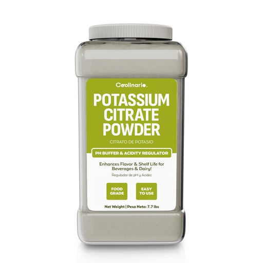 [BRSREADQCJ4BA2T3] Coolinario Potassium Citrate Powder - 1 Gal (7.7 lbs) Food Grade pH Buffer & Acidity Regulator for Beverages & Dairy | Enhances Flavor & Shelf Life | Perfect for Sports Drinks, Cheese & Jams