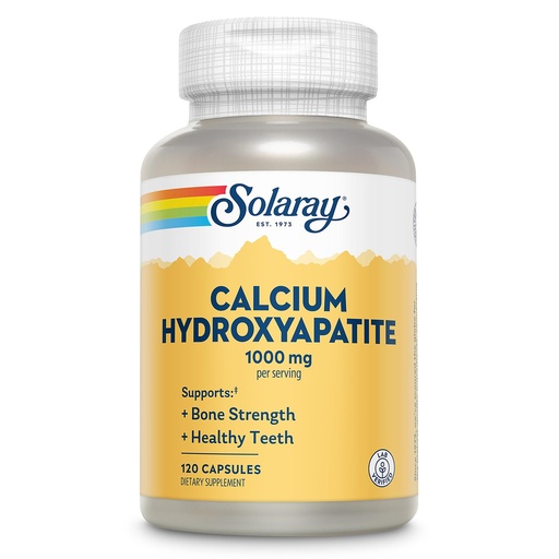 [BRSWIYQAO4FGYYDU] Solaray Calcium Hydroxyapatite 1000mg - Calcium Supplements for Women & Men, Hydroxyapatite Powder Capsules, Healthy Teeth and Bone Support - 120 Capsules