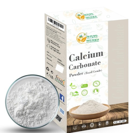 [BRSROAT4DEHQEE3V] Herbs Botanica Calcium Carbonate Powder Food Grade Calcium Supplement for Cooking and Baking, Antacid, DIY Toothpaste 8 oz
