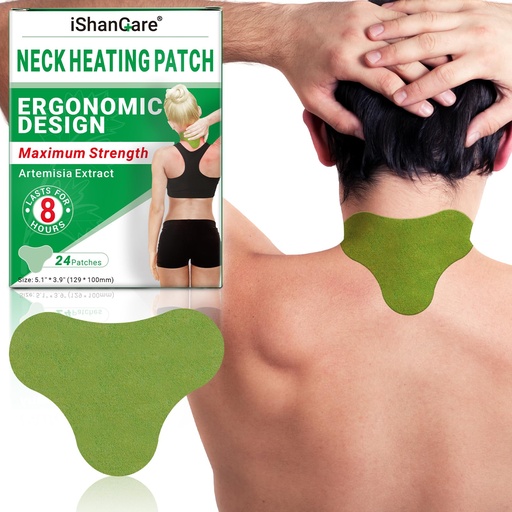 [BRSRMGIFO4DQMFD4] ishancare Neck Patches - 24 Count Warming Herbal Plaster Maximum Strength Heat Patches, 8 Hours Deep Heating Extra Strength Joint Soreness Soothing Patch for Neck, Knee, Back, Shoulder