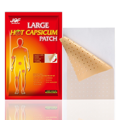 [BRSREADRCR6AY3T3] 50 Patches Capsaicin Patch, 7.2 x 4.7 Inch Large Capsicum Plaster, Individually Packaged