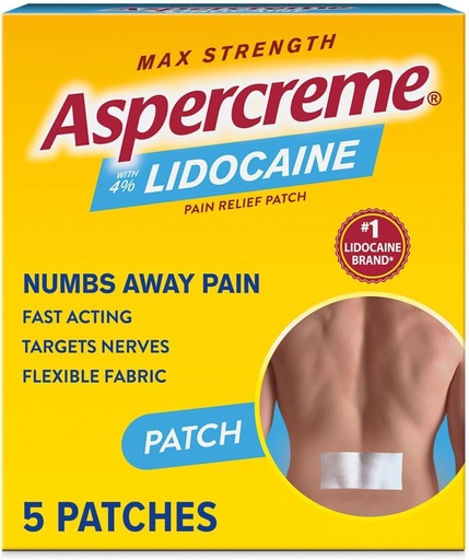 [BRSWKH32CECRCYD6] Aspercreme Lidocaine Patch - Buy Packs and Save (Pack of 5)