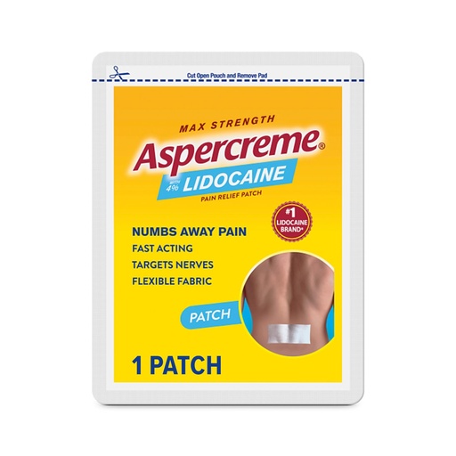 [BRSWKHD5BUJWODDM] Aspercreme Max Strength Lidocaine Pain Relief Patch for Back, Odor Free