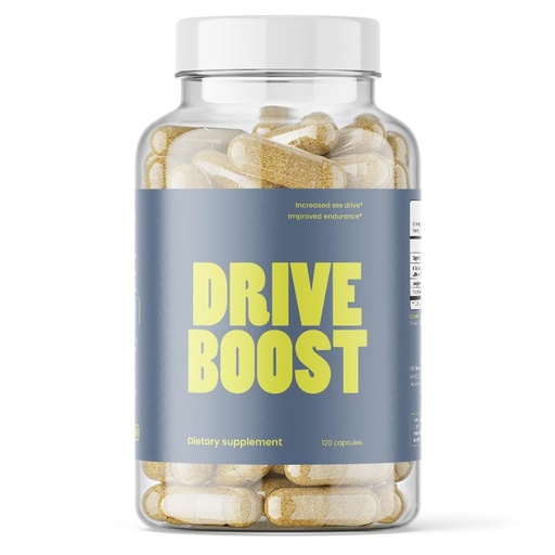 [BRSROHQHOEDQEHT7] Drive Boost Sexual Health Supplement (120 Capsules) Support Stamina & Libido, Made with Maca, Tongkat Ali, Tribulus Terrestris, and Red Ginseng, Made in The USA
