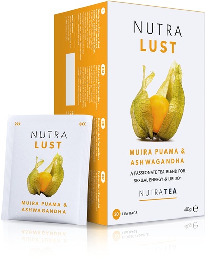 [BRSWYFANCR4BM3TG] NutraLust - Helping to Improve Passion & Stamina - Containing Ashwagandha, Muira Puama and Ginseng - 20 Enveloped Tea Bags - by NutraTea - Herbal Tea