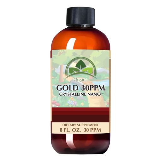 [BRSWIA3ZBEGAAGA7] Organa Pure Crystalline Liquid Gold Supplement - 30 PPM - Colloidal Minerals 8 Ounce
