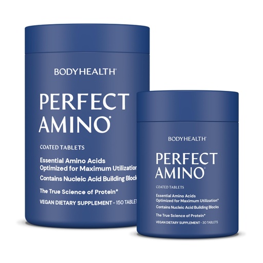 [BRSROGL3CMDQADT6] BodyHealth PerfectAmino Easy to Swallow Tablets, Essential Amino Acids Supplement with BCAAs, Vegan Protein for Pre/Post Workout & Muscle Recovery with Lysine, Tryptophan, Leucine (36 Servings)
