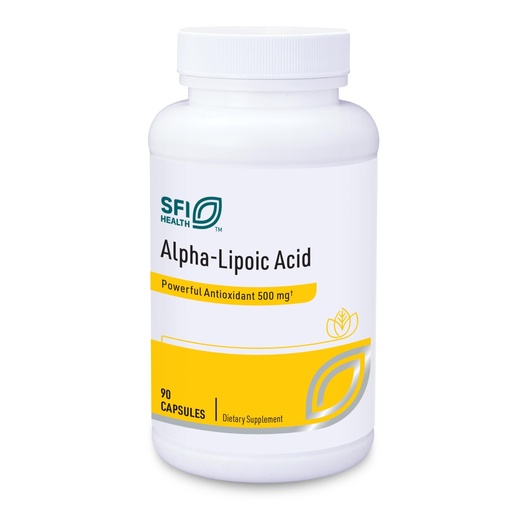 [BRSWKGYYA4DRYDTY] Klaire Labs SFI Health Alpha-Lipoic Acid 500mg - ALA Supplement - Antioxidant, Cardiovascular, Liver & Detox Support - Soy-Free, Yeast-Free, Hypoallergenic (90 Capsules)