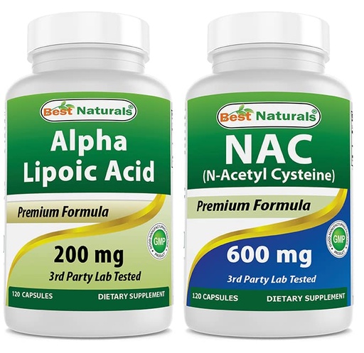 [BRSRMAI7BACROCT6] Best Naturals Alpha Lipoic Acid 200 Mg & NAC 600 mg