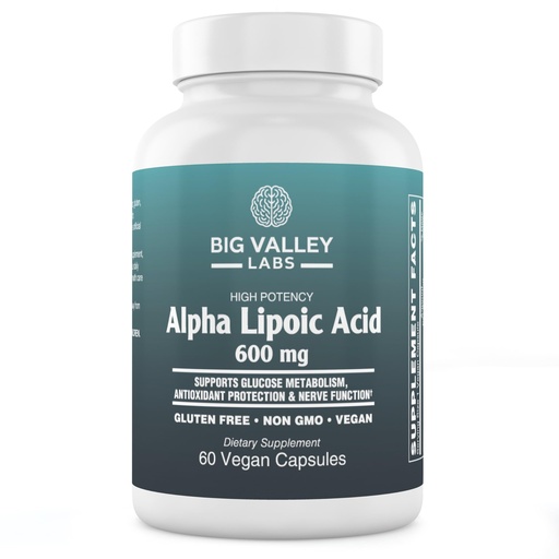 [BRSREAQLCQFGEELJ] Alpha-Lipoic Acid 600 mg – High-Potency Antioxidant Support – Supports Cellular Health & Energy Metabolism – Vegan, Non-GMO, Gluten-Free – 60 Capsules