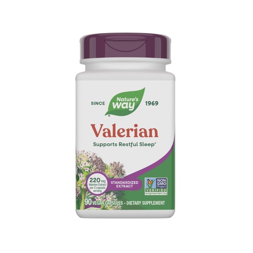 [BRSWIYTYAUPREG3O] Nature's Way Valerian Premium Extract, Supports Restful Sleep*, 220 mg of valerian extract per 2-capsule Serving, Non-GMO Project Verified, Herbal Supplements, Vegan, 90 Capsules (Packaging May Vary)