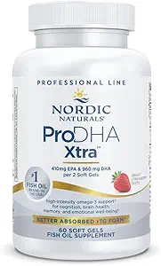 [BRSWIFAROUMBCC3U] Nordic Naturals ProDHA 1000, Strawberry - 60 Soft Gels - 1660 mg Omega-3 - High-Intensity DHA Formula for Neurological Health, Mood & Memory - Non-GMO - 30 Servings